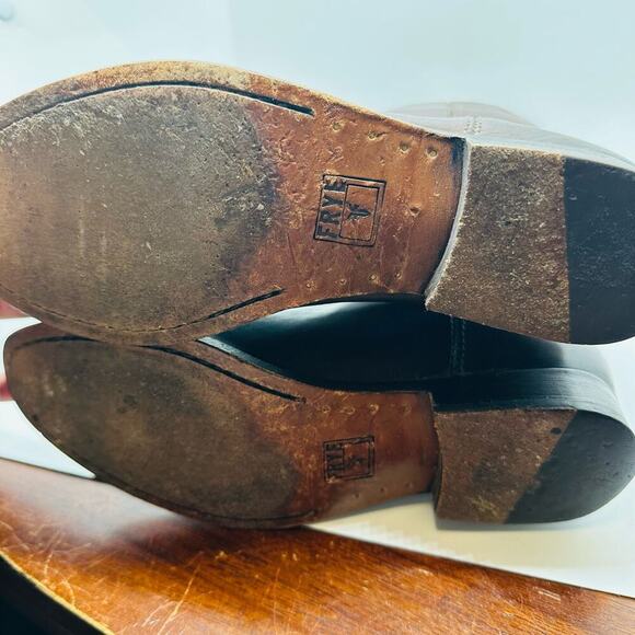 Vintage Frye Melissa Button Cognac Tall Riding Boots size 7 - Picture 4 of 11